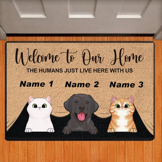 Personalized Welcome To Our Home Pet Welcome Doormats